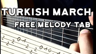 Mozart - Turkish March - free an easy guitar melody tab