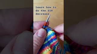 SSK decrease in knitting #sockknitting #knittingtutorials #knittingforbeginners #knitting