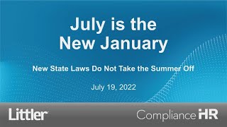 Webinar: July is the New January 2022