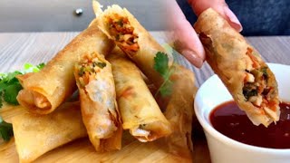 Iftar Special Chicken Spring Rolls Recipe | Make & Freeze Ramadan Recipes | Ramzan Special Recipes