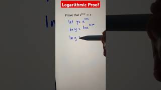 Logarithmic Proof | Additional mathematics | #mathshorts #logarithms