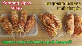 IDE JUALAN TERBARU‼️UNIK SIMPLE || JAJANAN ANAK SEKOLAHAN KENTANG KIPAS KRISPY RASANYA GURIH BANGET