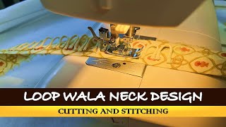 New Neck Design with Loop | Cutting and Stitching #summifashion