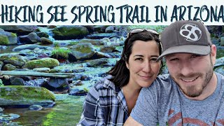 SEE SPRING TRAIL easy hike in Payson, Arizona which follows the crystal clear Christopher Creek!