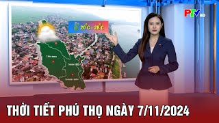 Thời tiết Phú Thọ ngày 7/11/2024 | Thời tiết Phú Thọ