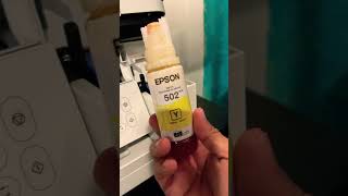 Epson ET-3850 ink refills rellenando las tintas originales 502