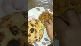 butter naan with moglai chicken🐔#youtubeshorts