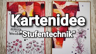 Kartenaufleger mit der Stufentechnik gestalten I Painted Poppies I Mohnblütenzauber