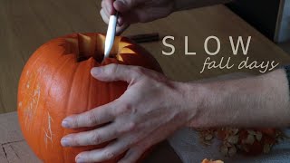 cozy fall days / pumpkin carving / easy autumn recipes