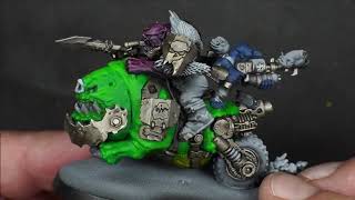 Color wheel Magic on the second Warhammer 40k Squighog Boy: Part 2