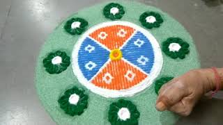 Beautiful Diwali Rangoli | Basic and Easy Rangoli tricks | Easy to make Deepawali Rangoli