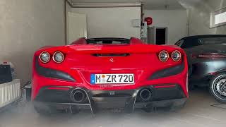 Ferrari F8 Tributo Spider Novitec exhaust cold start