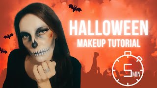 𝑻𝑹𝑼𝑪𝑪𝑶 𝑯𝑨𝑳𝑳𝑶𝑾𝑬𝑬𝑵 𝑺𝑬𝑴𝑷𝑳𝑰𝑪𝑬: IDEA MAKEUP TUTORIAL IN 5 MINUTI Teschio e Cicatrice Finta Realistica! 🎃