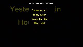 Turkish words related to time #turkish #turkishgrammar #turkishlessons #learn