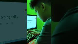 0ne hand 🔥 typing speed test 30 second me #shorts #computer #typing