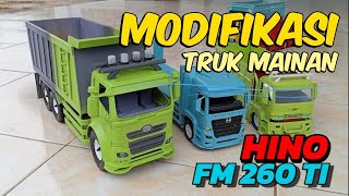 modifikasi dumptruck mainan menjadi dumptruk hino TI