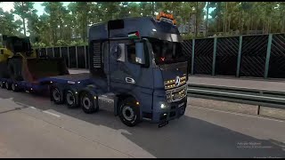 Mercedes Actros Gigaspace in a Special Transport - Euro Truck Simulator 2 Gameplay