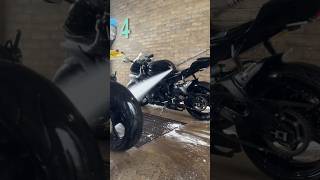 This is what happens when you take your bikes to a car wash! 🧼🫧#bike #yamaha #r6 #kawasaki #zx6r