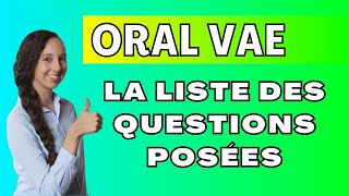 Toutes les questions de l'oral VAE