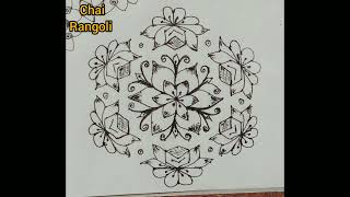 15*8 middle dot's rangoli/chukki rangoli/kolam design/kolam/rangoli videos/@chairangoli