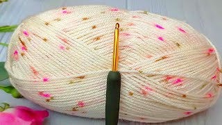 Oh my God so beautiful Crochet new stitch! 1 line unforgettable crochet Design crochet tutorial