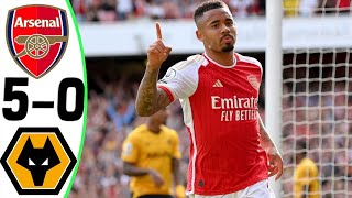 Arsenal vs Wolves 5-0 - Highlights and Goals - 2023 HD