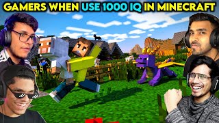 Gamers When Use 1000 IQ in Minecraft || Use 1000 IQ