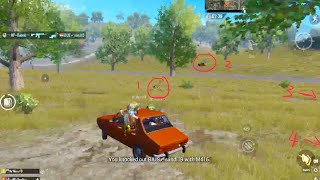 Why they spread out that far? Killing spree in a car! PUBG Mobile