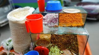 Jhal muri street food, Popular Tasty masala Jhal Muri Vorta Recipe ! Street food Jhal muri at Dhaka