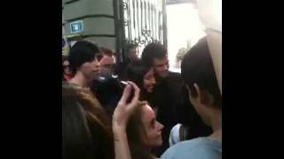 Taylor Lautner in Madrid taking photos with fans