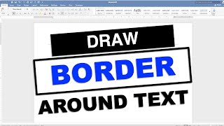 How To Draw a Box Around Text in Word - QUICKLY