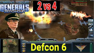 C&C Generals Zero Hour Online Defcon Map 2 vs 4