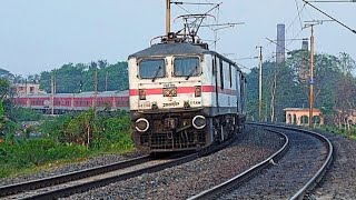 Furious Speeding WAP-7  East Coast Ex+Ranchi Intercity+Gurudev SF Departs Duan +Indian Railways