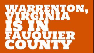 What county is Warrenton, Virginia in?