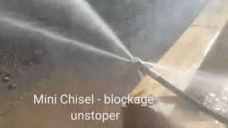 1/4" Chisel point.  Blockage unstoper.