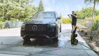 Pressure Washing Mercedes AMG GLE 53 S Leave no swirl marks or scratches! The best way to wash a car