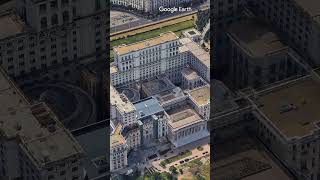 Aerial View Second Largest Building in the World, Parliament Building, Bucharest, Romania #travel