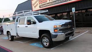 2018 Chevrolet 2500HD Crew cab with a Harbor utility bed, 6Liter V-8