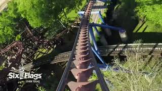 MR. FREEZE Reverse Blast (HD POV On-Ride) Six Flags Over Texas