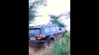 Pajero sports and Fortuner climbing the incline