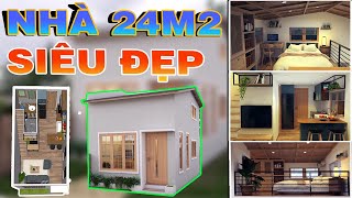 Bất ngờ với vẻ đẹp của ngôi nhà cấp 4 hiện đại đầy đủ tiện nghi 24m2 ( 4x6m)