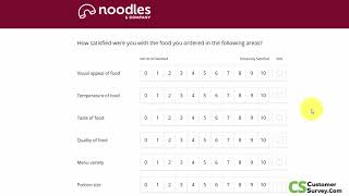 Noodles & Company Guest Satisfaction Survey | 2023