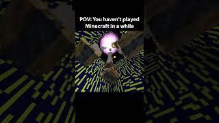 POV: You haven't played minecraft in a while