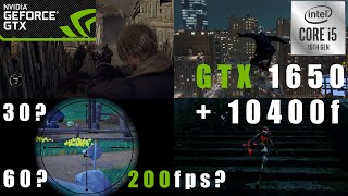 GTX 1650 + 10400f 1080p 1440p 4k + FSR in 2023 with 8 games. Can we hit 30, 60, 120fps + ?