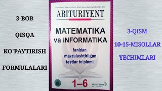 3-Bob.  Algebraik ifodalar 18. Qisqa ko'paytirish formulalari. 3-QISM YECHIMLARI