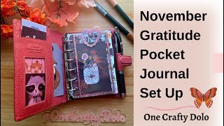 November Gratitude Pocket Journal Set Up