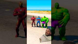 Who is the best stronger hulk,superman  vs ironman😱#shorts#funny#gta#spiderman