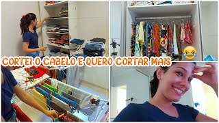 SEPAREI TUDO QUE NÃO USAVA PARA DOAR + ORGANIZAÇÃO DO GUARDA-ROUPAS, QUERO CORTAR O CABELO| Amanda M