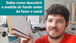 Como saber a medida do fundo da gaveta ainda no plano de corte