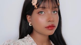 KOREAN SIMPLE SPRING MAKEUP ON DARK SKIN || ktown4u 👒🌷🍵